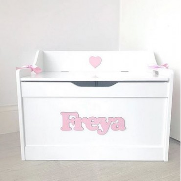 White Personalised Toy Box